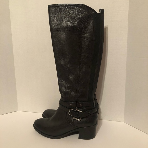 Marc Fisher Tall black leather boots - Picture 2 of 4